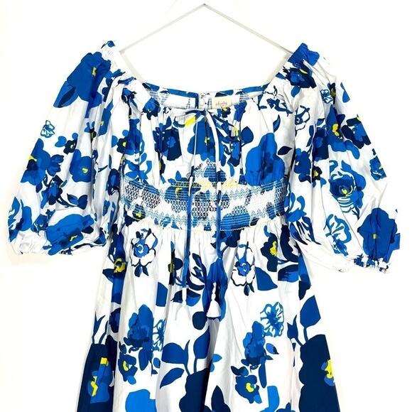 Plenty By Tracy Reese Off-The-Shoulder Puff-Sleeve Smocked Dress - Picture 4 of 14